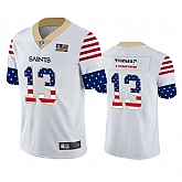 Nike Saints 13 Michael Thomas White USA Flag Fashion Limited Jersey Dyin,baseball caps,new era cap wholesale,wholesale hats